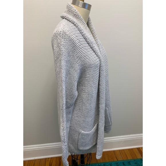 Gap Chunky Shawl Collar Cardigan Sweater Grey - Picture 3 of 10